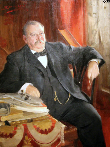 Grover Cleveland portrait (1899) by Anders Zorn at National Portrait Gallery. Washington, DC.
