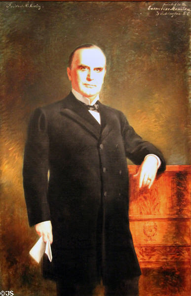 William McKinley portrait (1897) by August Benziger at National Portrait Gallery. Washington, DC.
