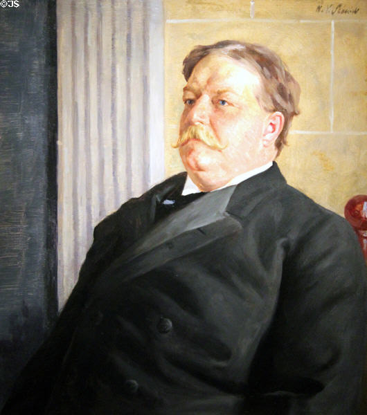 William Howard Taft portrait (1910) by William Valentine Schevill at National Portrait Gallery. Washington, DC.