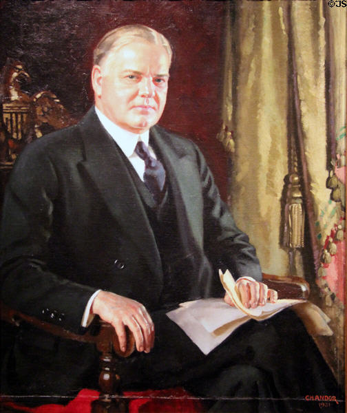 Herbert Clark Hoover portrait (1931) by Douglas Chandor at National Portrait Gallery. Washington, DC.
