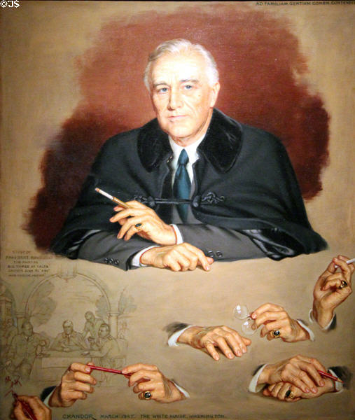 Franklin Delano Roosevelt portrait (1945) by Douglas Chandor at National Portrait Gallery. Washington, DC.
