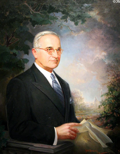 Harry S. Truman portrait (1948-79) by Greta Kempton at National Portrait Gallery. Washington, DC.