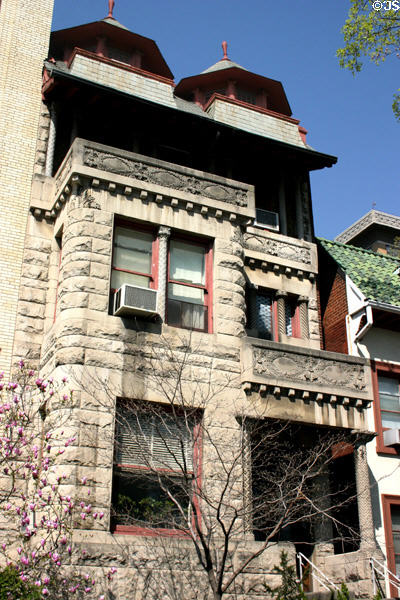Turn of Century stone house with octagonal towers (1532 16th St. NW). Washington, DC.