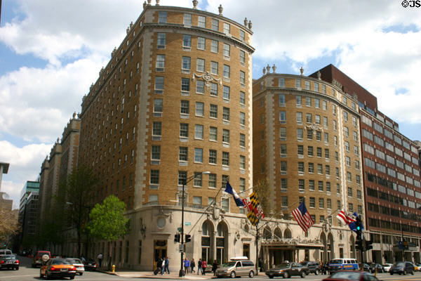 Mayflower Hotel (1925) (1127 Connecticut Ave. NW). Washington, DC. Style: Beaux arts. Architect: Robert F. Beresford. On National Register.