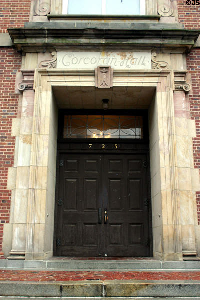 Corcoran Hall (1924) (725 21st St. NW) where Niels Bohr announced atomic fission on Jan. 26, 1939. Washington, DC. On National Register.