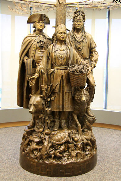 Allies in War, Partners in Peace sculpture (2004) honors Oneida Nation by Edward Hlavka at National Museum of the American Indian. Washington, DC.