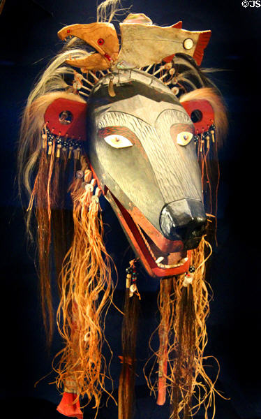 Bear mask (1990) by Rick Bartow of Mad River Band of Yurok, OR at National Museum of the American Indian. Washington, DC.