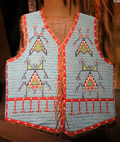 Lakota male beaded vest (c1900) at National Museum of the American Indian. Washington, DC.