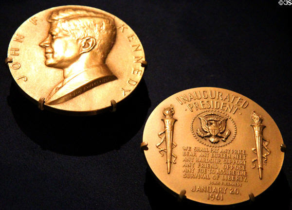 John F. Kennedy inauguration medal (January 20, 1961) at National Museum of the American Indian. Washington, DC.