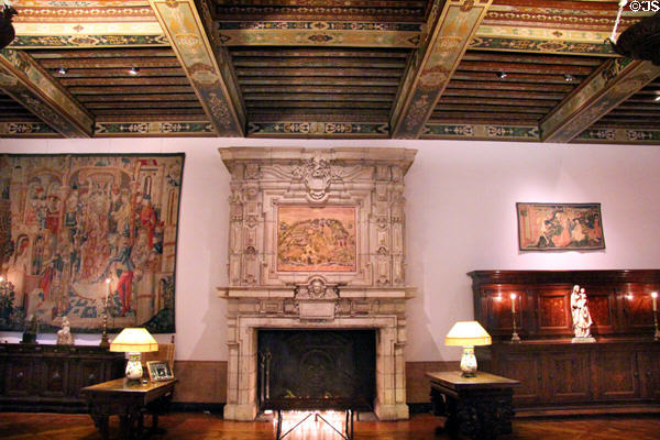 Renaissance furnishings of Music Room (1926-8) at Dumbarton Oaks Museum. Washington, DC. Architect: Lawrence Grant White.