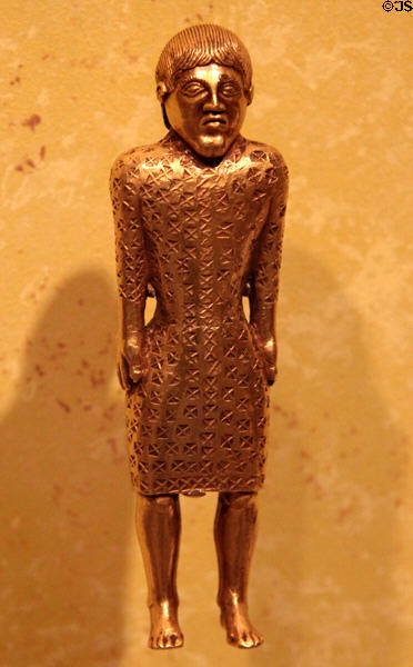 Gallo-Roman gold statuette of a man (late 4th- early 5th C) at Dumbarton Oaks Museum. Washington, DC.