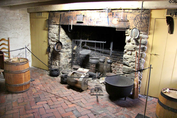 Cooking fireplace at Old Stone House. Washington, DC.