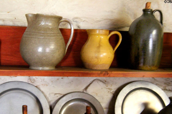Ceramic pitchers at Old Stone House. Washington, DC.