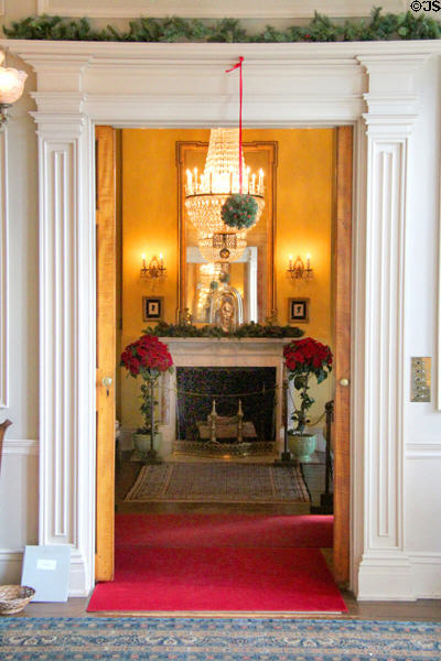 Doorway to drawing room at Tudor Place. Washington, DC.