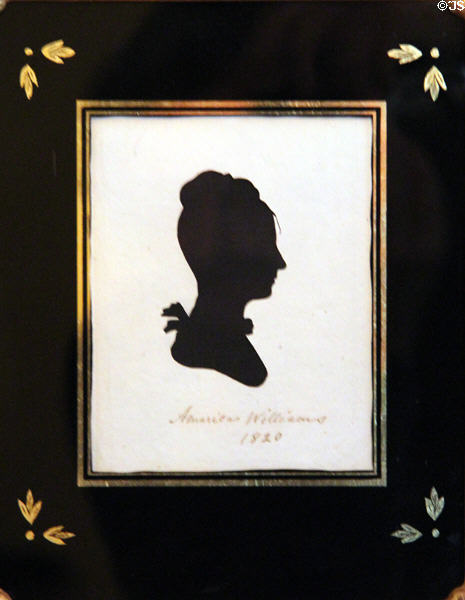 Silhouette of America Peter Williams (1820) at Tudor Place. Washington, DC.