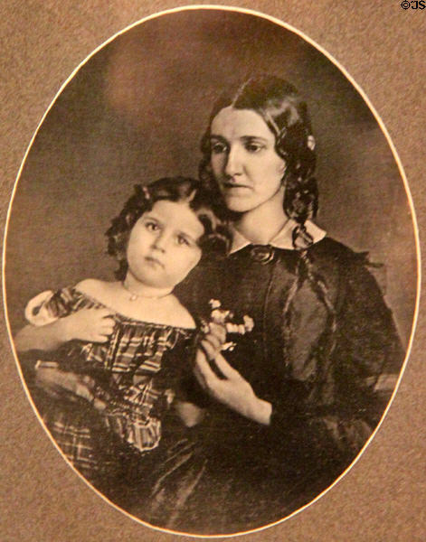 Photo (c1846) of Britannia Peter Kennon & daughter Markie Kennon at Tudor Place. Washington, DC.