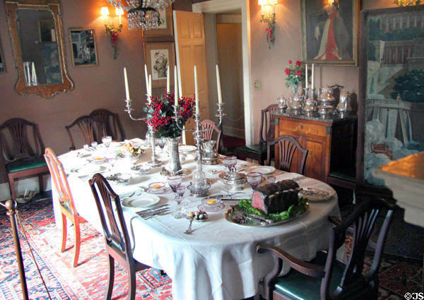 Dining room at Tudor Place. Washington, DC.