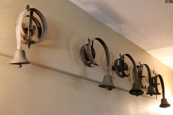 Servants mechanical call bell system at Tudor Place. Washington, DC.