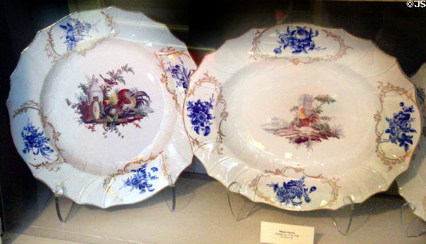 Porcelain dinner service (c1776-99) from Tournai, France at Tudor Place. Washington, DC.
