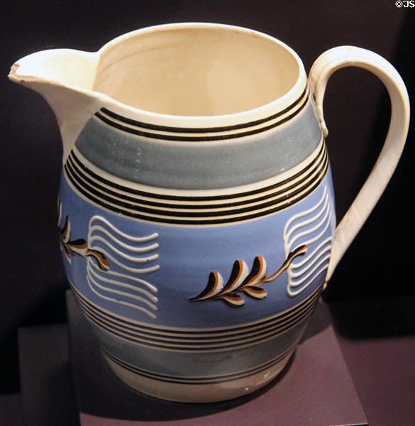 Annular ware pitcher (c1800) from England at DAR Memorial Continental Hall Museum. Washington, DC.