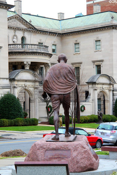 Statue of Mahatma Gandhi opposite Anderson House. Washington, DC.