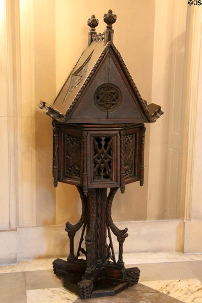 Medieval European lectern at Anderson House Museum. Washington, DC.