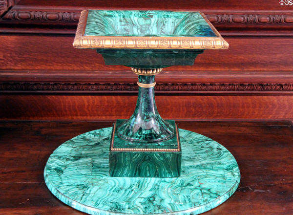 Malachite stand at Anderson House Museum. Washington, DC.