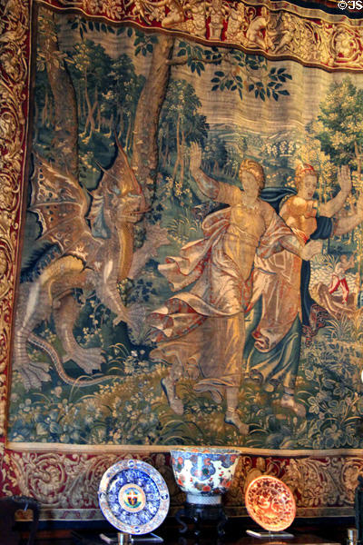 Dining room tapestry at Anderson House Museum. Washington, DC.