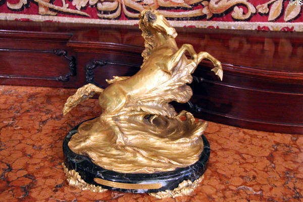 Bronze statuette represents character in children's book written by Isabel Anderson at Anderson House Museum. Washington, DC.