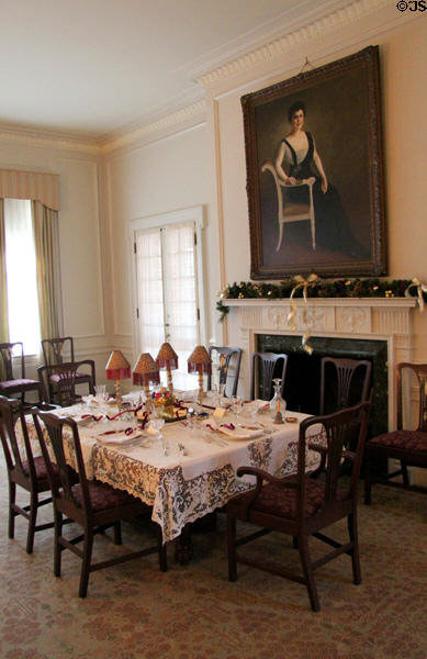 Dining room at Woodrow Wilson House. Washington, DC.