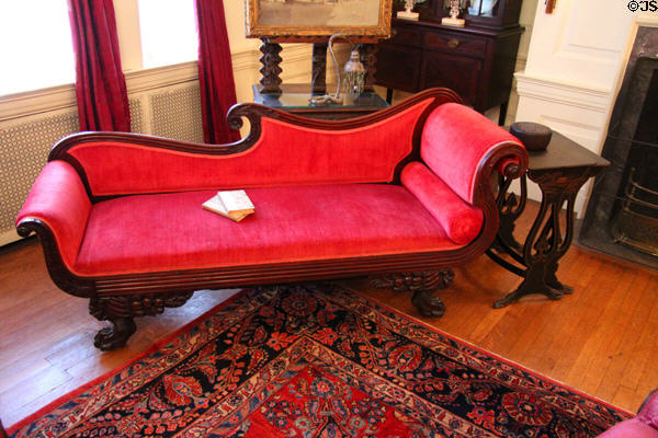 Parlor sofa at Woodrow Wilson House. Washington, DC.