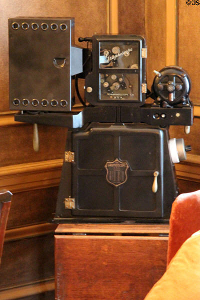 Graphoscope movie projector in Library at Woodrow Wilson House. Washington, DC.