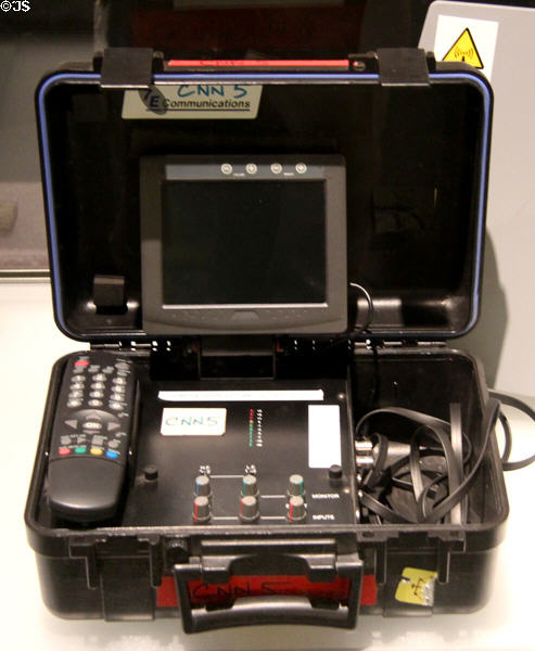 Videophone (1999) first used by CNN to transmit news images at Newseum. Washington, DC.