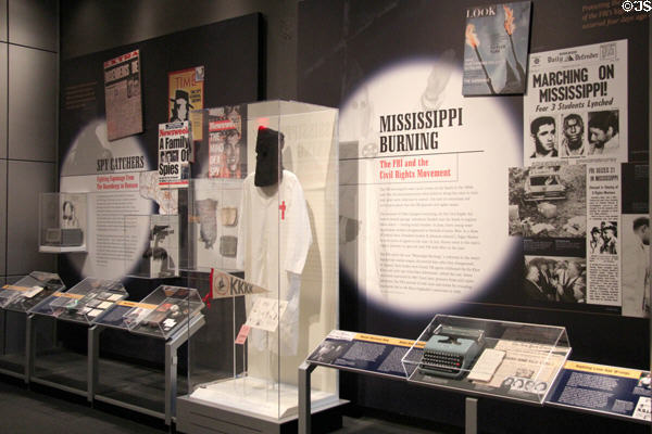 Display on Civil Rights murders crime reporting at Newseum. Washington, DC.