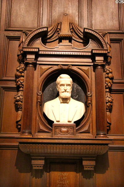 Statue of Henry Clay Folger (1857-1930) at Folger Shakespeare Library. Washington, DC.