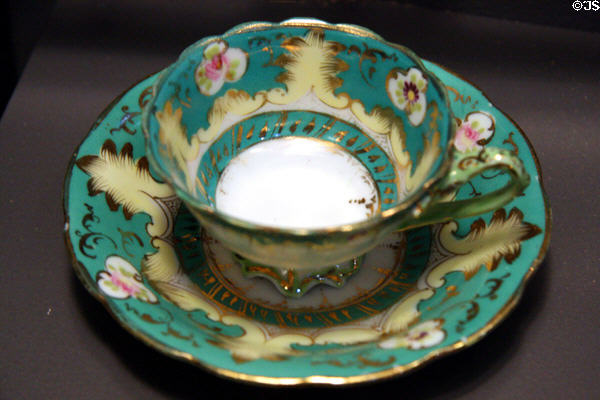 Cup & saucer used by President William McKinley before his assassination at National Museum of American History. Washington, DC.