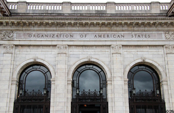 Facade details of OAS building. Washington, DC.