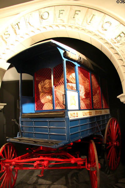 Screened mail wagon (c1904) at National Postal Museum. Washington, DC.