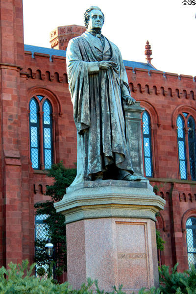 Statue of Joseph Henry (1797-1878) first Secretary of Smithsonian Institution at Smithsonian Castle. Washington, DC.