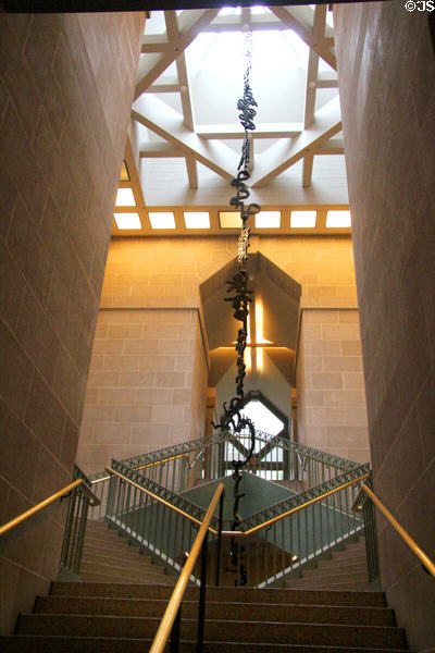 Entrance staircase down to Smithsonian Arthur M. Sackler Gallery. Washington, DC.