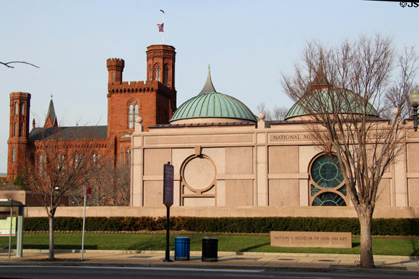 National Museum of African Art is a Smithsonian Museum beside Smithsonian Castle. Washington, DC.
