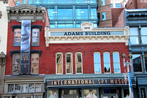 Adams Building (1876) now one of several heritage buildings encompassed by International Spy Museum. Washington, DC.