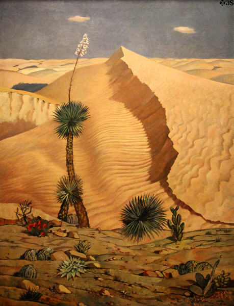 Desert cactus mural (1938) by Nicolai Cikovsky at Interior Department. Washington, DC.
