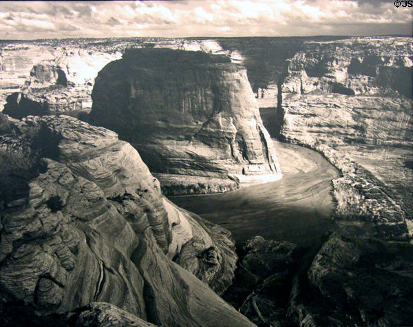 Canyon de Chelly photo mural (1941-2) by Ansel Adams at Interior Department. Washington, DC.