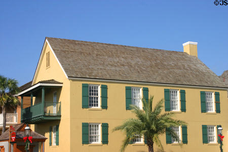 Antique style infill of hotel on Menendez Avenue. St Augustine, FL.