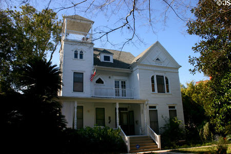 White Queen Anne house (272 St. George St.) near Old St. Augustine Village. St Augustine, FL.