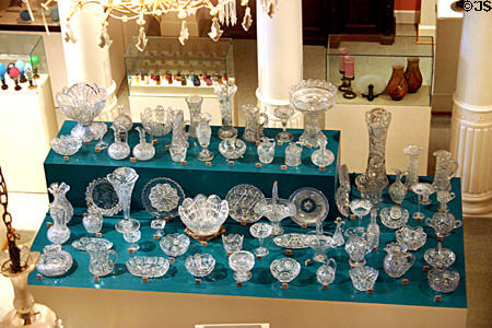 Cut glass collection at Lightner Museum founded by collector of collections O.C. Lightner. St Augustine, FL.