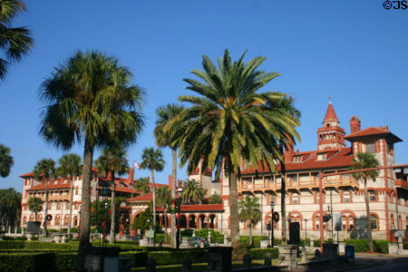Ponce de Leon Hotel (1887) now Flagler College. St Augustine, FL. Style: Neo Spanish Renaissance. Architect: Carrère & Hastings. On National Register.
