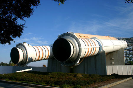 Space Shuttle booster rockets at Kennedy Space Center. FL.