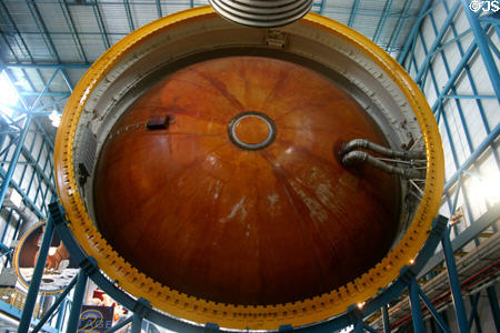 Top of Saturn V stage II fuel tank at Kennedy Space Center. FL.